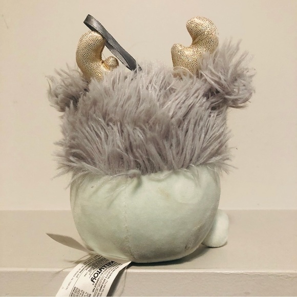 🔥4/$15 Squishmallow Evita Bigfoot Christmas Plush Ornament Glitter Gray Stuffed - Picture 2 of 6